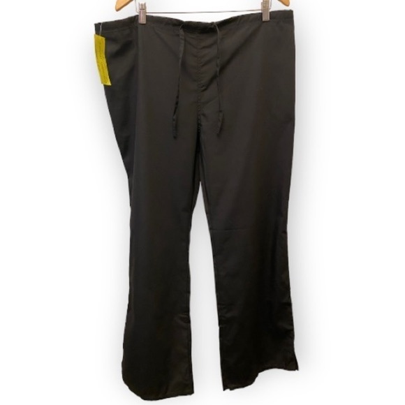 Natural Uniforms NWT Sz 3X Scrub Pants Black Plus Size Drawstring Pockets - Picture 1 of 7